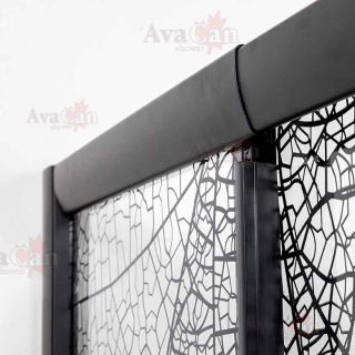 Душевая дверь в нишу AvaCan FB2 190-210 MT чёрный